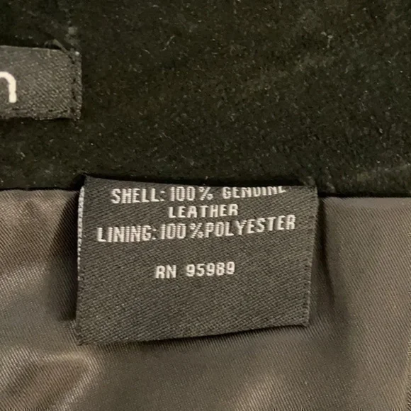 Luxe Eleven | Black & Blue Leather Skirt - Picture 5 of 6